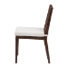 bali & pari Sofia Rattan Dining Chair with Cushion - Handwoven Wicker Side Chair with Mahogany Wood Frame, Coastal Boho Style Indoor Seating, Antique Coffee - BSOSofia-Coffee Antique-DC