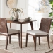 bali & pari Sofia Rattan Dining Chair with Cushion - Handwoven Wicker Side Chair with Mahogany Wood Frame, Coastal Boho Style Indoor Seating, Antique Coffee - BSOSofia-Coffee Antique-DC