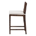 bali & pari Sofia Rattan Counter Stool with Mahogany Wood Frame - Handwoven Wicker Counter Height Chair with Cushion, Coastal Boho Style Kitchen Island Seating, Antique Coffee - BSOSofia-Coffee Antique-CS