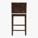 bali & pari Sofia Rattan Counter Stool with Mahogany Wood Frame - Handwoven Wicker Counter Height Chair with Cushion, Coastal Boho Style Kitchen Island Seating, Antique Coffee - BSOSofia-Coffee Antique-CS