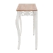 Baxton Studio Riquin Distressed Wood Console Table - Carved Wood Accent Table with Floral Motif and Two-Tone Finishing - BSOJY25B006-White/Natural-Wooden-Console Table