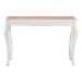 Baxton Studio Riquin Distressed Wood Console Table - Carved Wood Accent Table with Floral Motif and Two-Tone Finishing - BSOJY25B006-White/Natural-Wooden-Console Table