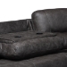 Baxton Studio Mistral 6-Piece Reclining Sectional Sofa with Left-facing Chaise Lounge - Suede Upholstered Modular Sectional with Storage - BSO99170-J458 Gray-SF