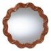 bali & pari Bahati Round Wall Mirror with Sculpted Wavy Frame - Decorative Accent Mirror for Entryway, Bedroom, or Living Room