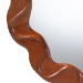 bali & pari Bahati Round Wall Mirror with Sculpted Wavy Frame - Decorative Accent Mirror for Entryway, Bedroom, or Living Room - BSOBahati-Light Brown Wooden-Mirror-Boxed