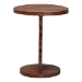 bali & pari Donna Nightstand with Pedestal Base - Mahogany Wood Bedside Side Table with Round Tabletop - BSODonna-Light Brown Wooden-NS-Boxed