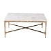 Baxton Studio Akanji Marble Coffee Table - Modern Rustic Accent Table with Hand-Forged Metal Frame for Living Room or Seating Areas, Square - BSOFUR6885-Natural Marble Top Square-CT