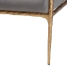 Baxton Studio Ilmari Velvet Lounge Chair with Track Arms - Modern Rustic Armchair with Hand-Forged Metal Frame for Living Room or Lounge - BSOFUR6887-Upholstered/Metal Frame-CC