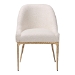 Baxton Studio Nalima Dining Chair - Modern Boucle Accent Side Chair with Hand-Forged Metal Frame and Wingback Seat - BSOFUR6888-Upholstered/Metal Frame-DC