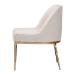 Baxton Studio Nalima Dining Chair - Modern Boucle Accent Side Chair with Hand-Forged Metal Frame and Wingback Seat - BSOFUR6888-Upholstered/Metal Frame-DC