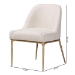 Baxton Studio Nalima Dining Chair - Modern Boucle Accent Side Chair with Hand-Forged Metal Frame and Wingback Seat - BSOFUR6888-Upholstered/Metal Frame-DC
