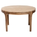 Baxton Studio Prospero Round Travertine Coffee Table - Modern Accent Table with Mango Wood Frame for Living Room or Seating Areas - BSOFUR6889-Natural Travertine Top-CT