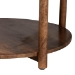 Baxton Studio Quindalyn Round Marble Coffee Table - Modern Accent Table with Mango Wood Frame and Open Shelf Storage for Living Room or Seating Areas - BSOFUR6890-Natural Marble Top 2 Tier-CT