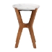 Baxton Studio Phaedra Round Marble End Table - Modern Accent Table with Mango Wood Frame and Tray Tabletop for Living Room or Seating Area - BSOFUR6891-Marble Tray-ET