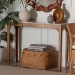Baxton Studio Lluvia Slim Marble Console Table - Modern Accent Table with Mango Wood Frame for Entryway, Hallway, or Living Room - BSOFUR6894-Natural Marble Top-Console Table