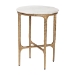 Baxton Studio Akanji Marble End Table - Modern Rustic Accent Table with Hand-Forged Metal Frame for Living Room or Seating Areas, Round