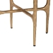 Baxton Studio Akanji Marble End Table - Modern Rustic Accent Table with Hand-Forged Metal Frame for Living Room or Seating Areas, Round - BSOFUR6895-Marble Top Hammer Iron-ET