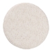 Baxton Studio Whitfield Round Fabric Ottoman Stool - Modern Accent Seating or Footstool with Upholstered Cushion and Mango Wood Frame for Living Room, Bedroom, or Lounge Seating - BSOFUR6896-Round-Footstool
