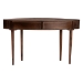 Baxton Studio Linore Fluted Wood Console Table - 2-Drawer Oval Accent Table for Living Room or Entryway - BSOFUR6897-2DW-Console Table