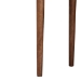 Baxton Studio Linore Fluted Wood Console Table - 2-Drawer Oval Accent Table for Living Room or Entryway - BSOFUR6897-2DW-Console Table