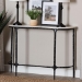 Baxton Studio Edsel Marble Console Table - Modern Rustic Accent Table with Hand-Forged Metal Frame for Living Room or Entryway, Rounded - BSOFUR6899-Marble Top Hammered-Console Table