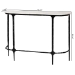 Baxton Studio Edsel Marble Console Table - Modern Rustic Accent Table with Hand-Forged Metal Frame for Living Room or Entryway, Rounded - BSOFUR6899-Marble Top Hammered-Console Table