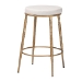 Baxton Studio Jessa Counter Stool - Modern Rustic Backless Stool with Hand-Forged Metal Frame and Integrated Footrest for Kitchen Island or Lounge