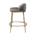 Baxton Studio Aarush Counter Stool - Modern Rustic Seating with Hand-Forged Metal Frame and Low Back for Kitchen Island or Lounge - BSOFUR6902-Hammered Metal-CS