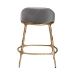 Baxton Studio Aarush Counter Stool - Modern Rustic Seating with Hand-Forged Metal Frame and Low Back for Kitchen Island or Lounge - BSOFUR6902-Hammered Metal-CS