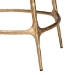 Baxton Studio Aarush Counter Stool - Modern Rustic Seating with Hand-Forged Metal Frame and Low Back for Kitchen Island or Lounge - BSOFUR6902-Hammered Metal-CS