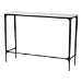 Baxton Studio Edsel Marble Console Table - Modern Rustic Accent Table with Hand-Forged Metal Frame for Living Room or Entryway, Rectangle