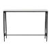 Baxton Studio Edsel Marble Console Table - Modern Rustic Accent Table with Hand-Forged Metal Frame for Living Room or Entryway, Rectangle - BSOFUR6880-Marble Top/Hammered-Console Table