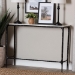 Baxton Studio Edsel Marble Console Table - Modern Rustic Accent Table with Hand-Forged Metal Frame for Living Room or Entryway, Rectangle - BSOFUR6880-Marble Top/Hammered-Console Table