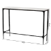 Baxton Studio Edsel Marble Console Table - Modern Rustic Accent Table with Hand-Forged Metal Frame for Living Room or Entryway, Rectangle - BSOFUR6880-Marble Top/Hammered-Console Table