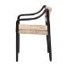 bali & pari Onda Handwoven Seagrass Dining Chair - Natural Fiber Wicker Armchair with Mahogany Wood Frame for Dining Room or Living Space - BSOOnda-Black/Natural Abaca-Wooden-DC