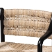 bali & pari Onda Handwoven Seagrass Dining Chair - Natural Fiber Wicker Armchair with Mahogany Wood Frame for Dining Room or Living Space - BSOOnda-Black/Natural Abaca-Wooden-DC