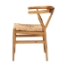 bali & pari Fika Dining Chair with Woven Seagrass Seat - Handwoven Wicker Armchair with Wishbone Backrest, Boho Coastal Seating - BSOFika-Natural Wood/Abaca White Weaving-DC