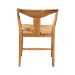 bali & pari Fika Dining Chair with Woven Seagrass Seat - Handwoven Wicker Armchair with Wishbone Backrest, Boho Coastal Seating - BSOFika-Natural Wood/Abaca White Weaving-DC
