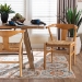 bali & pari Fika Dining Chair with Woven Seagrass Seat - Handwoven Wicker Armchair with Wishbone Backrest, Boho Coastal Seating - BSOFika-Natural Wood/Abaca White Weaving-DC