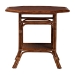bali & pari Jayanti Marbled Tortoise Natural Rattan Dining Table - Handwoven Wicker Bistro Table with Open Shelf - BSOWS211-Tortoise-Rattan-DT