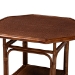 bali & pari Jayanti Marbled Tortoise Natural Rattan Dining Table - Handwoven Wicker Bistro Table with Open Shelf - BSOWS211-Tortoise-Rattan-DT
