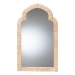 bali & pari Plautilla Natural Rattan Arched Wall Mirror - Decorative Hand Wrapped Wicker Accent Mirror for Entryway, Bedroom, or Living Room
