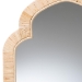 bali & pari Plautilla Natural Rattan Arched Wall Mirror - Decorative Hand Wrapped Wicker Accent Mirror for Entryway, Bedroom, or Living Room - BSOWS227-Natural-Rattan/Wooden-Mirror-Boxed