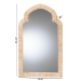 bali & pari Plautilla Natural Rattan Arched Wall Mirror - Decorative Hand Wrapped Wicker Accent Mirror for Entryway, Bedroom, or Living Room - BSOWS227-Natural-Rattan/Wooden-Mirror-Boxed