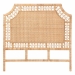 bali & pari Hekima Natural Rattan Standalone Headboard - Coastal Boho Style Handwoven Wicker Bed Backdrop, Queen - BSOWS228-Honey-Rattan-HB-Queen
