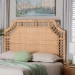 bali & pari Hekima Natural Rattan Standalone Headboard - Coastal Boho Style Handwoven Wicker Bed Backdrop, Queen - BSOWS228-Honey-Rattan-HB-Queen