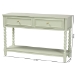 bali & pari Karnia Console Table with Spindle Legs - 2-Drawer Accent Table with Turned Detailing and Open Shelf Storage for Living Room, Hallway, or Bedroom - BSOKarnia-Green-Wooden-Console Table