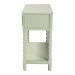 bali & pari Karnia Console Table with Spindle Legs - 2-Drawer Accent Table with Turned Detailing and Open Shelf Storage for Living Room, Hallway, or Bedroom - BSOKarnia-Green-Wooden-Console Table