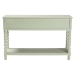 bali & pari Karnia Console Table with Spindle Legs - 2-Drawer Accent Table with Turned Detailing and Open Shelf Storage for Living Room, Hallway, or Bedroom - BSOKarnia-Green-Wooden-Console Table