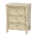 bali & pari Kyla Nightstand with Spindle Legs - 3-Drawer Bedside Table with Turned Detailing and Inset Paneling